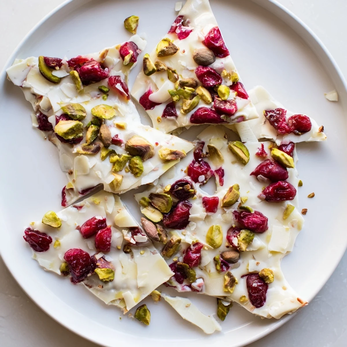 Cool slices of frozen yogurt bark with a sprinkle of pistachios, ready for a refreshing, sweet, and healthy treat.