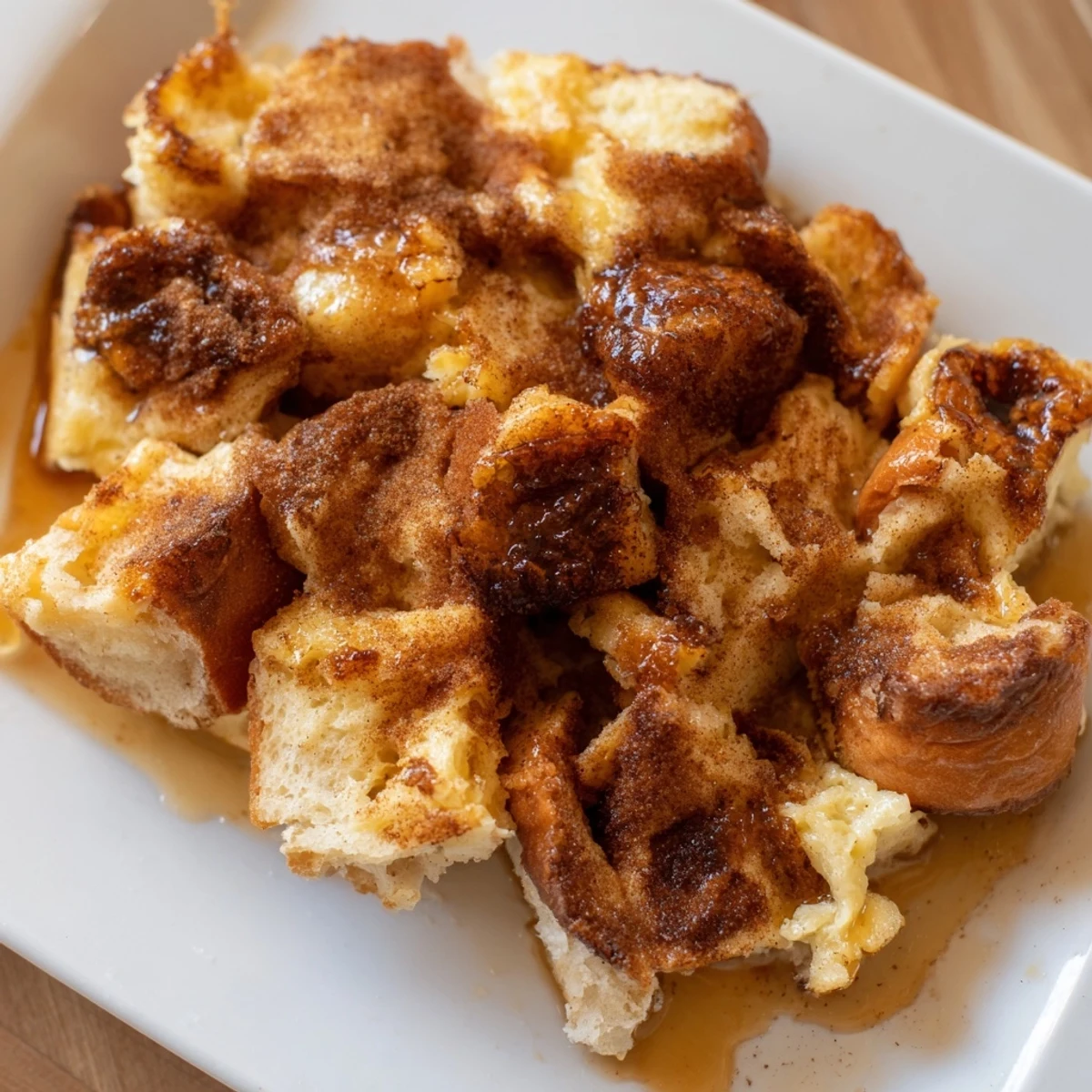 Golden-brown French Toast Bake, a comforting breakfast casserole perfect served with fresh berries.