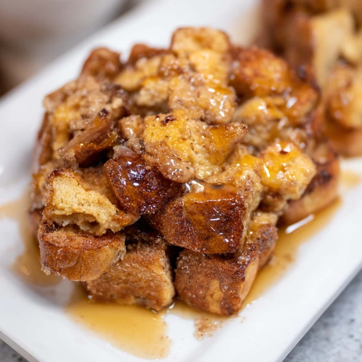 Imagine a warm, custard-soaked French Toast Bake, ready to be enjoyed with a drizzle of maple syrup.