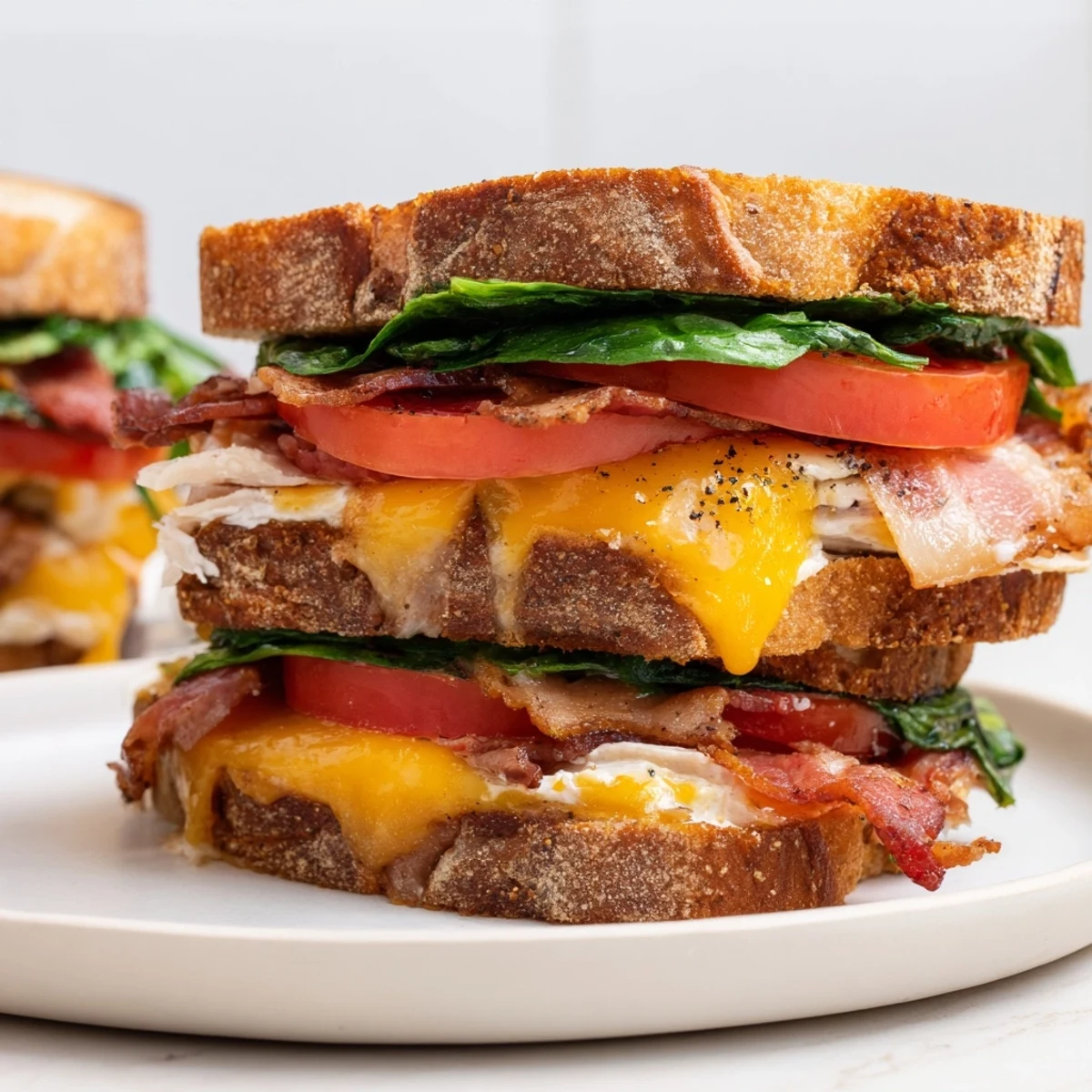 Turkey Bacon Spinach Tomato Melt
