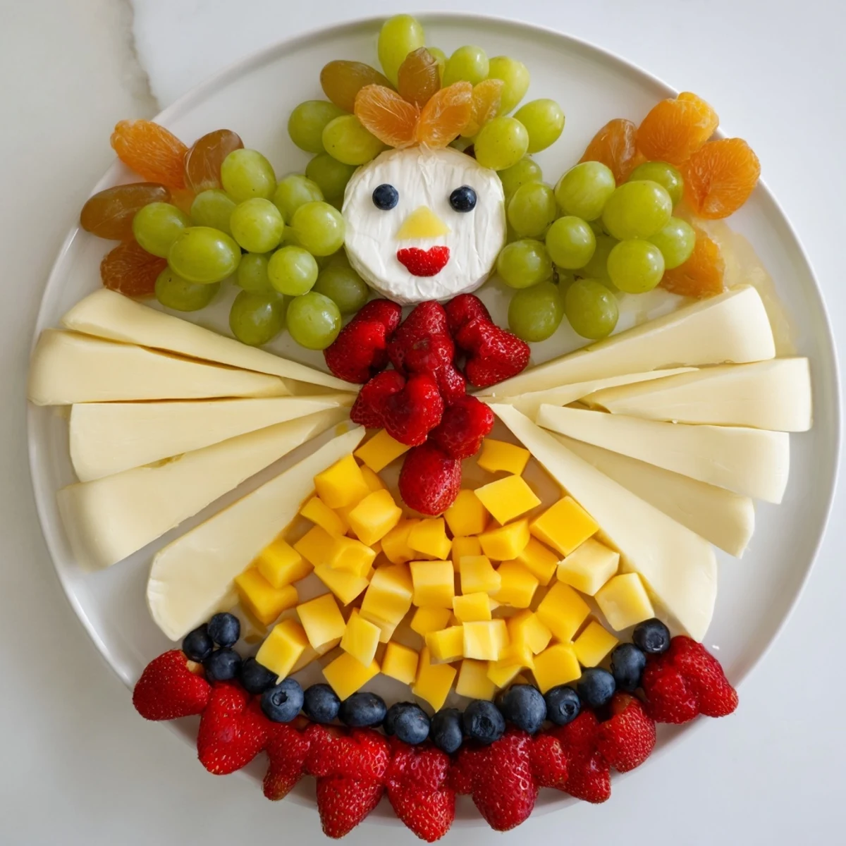 A close-up view of the playful Cherub Angel Snack Tray, perfect for baby showers or parties.