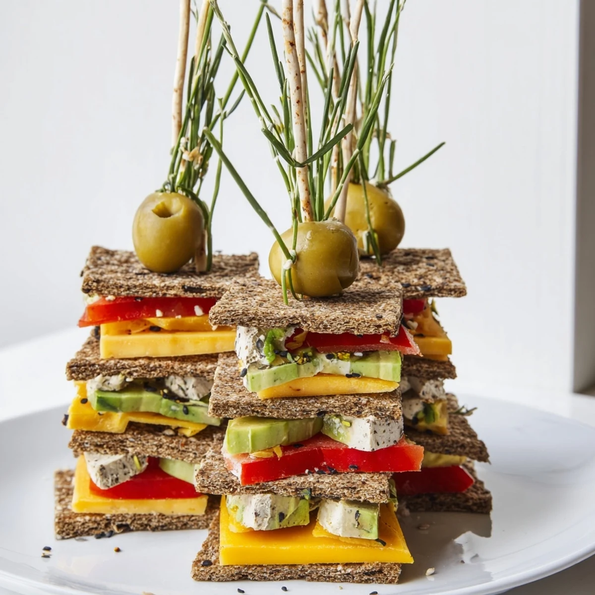 Delicious Urban Skyscraper Appetizers, perfect for cocktail hour, featuring creative edible cityscapes.