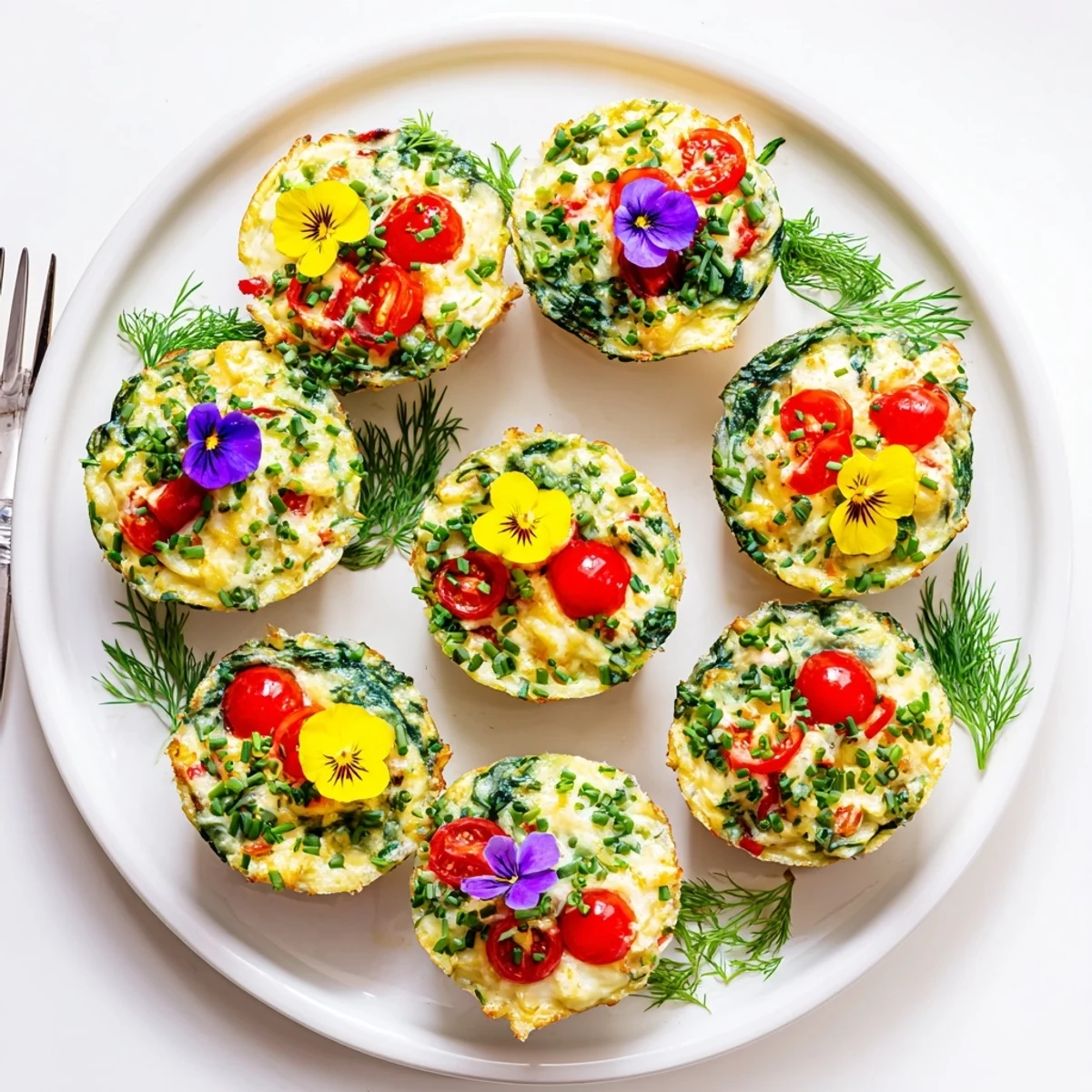 Fragrant Couronne Florale Mini Quiches, arranged in a lovely wreath, perfect for a spring brunch gathering.