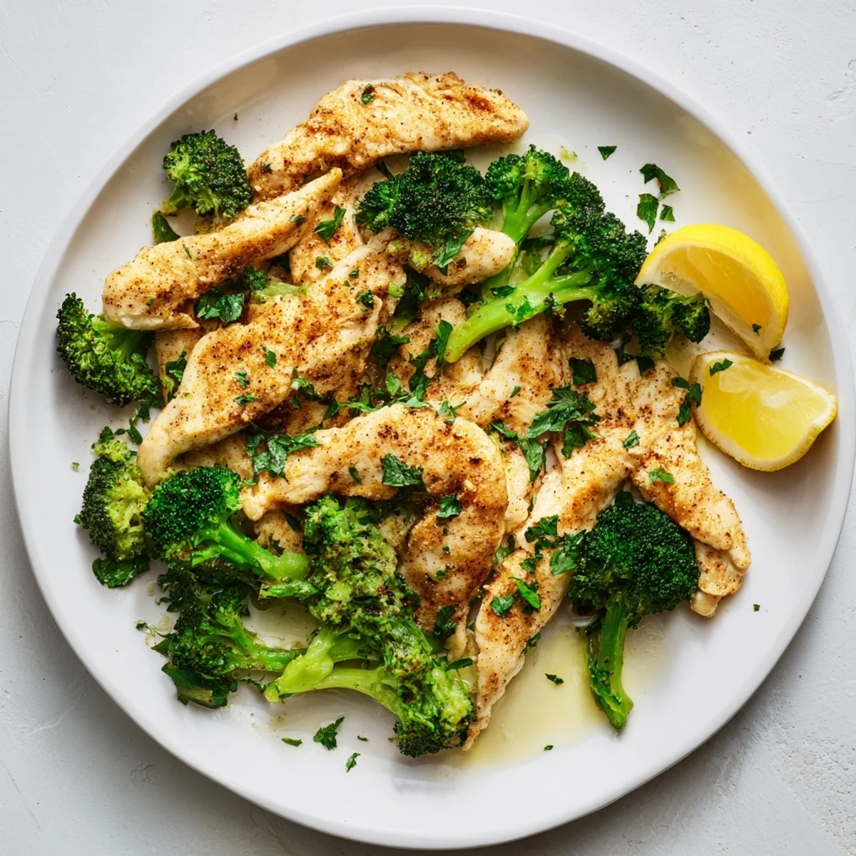Vibrant image of Microwave-Steamed Chicken and Broccoli with perfectly cooked chicken and broccoli florets.