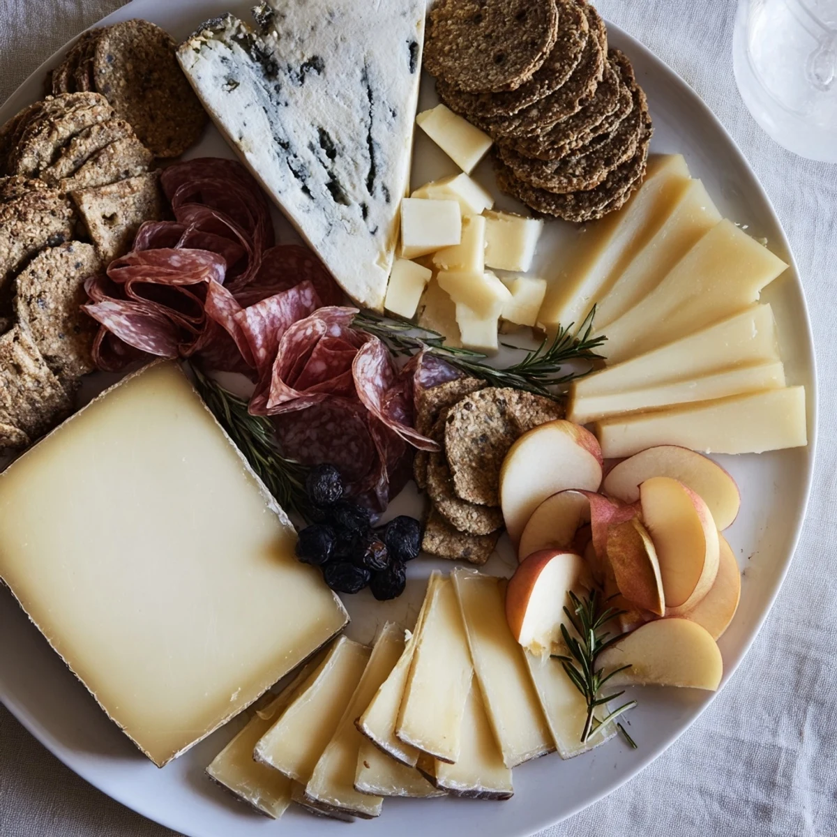 A bountiful Winter Mountain Cheese Platter with assorted French and Swiss cheeses, perfect for sharing.