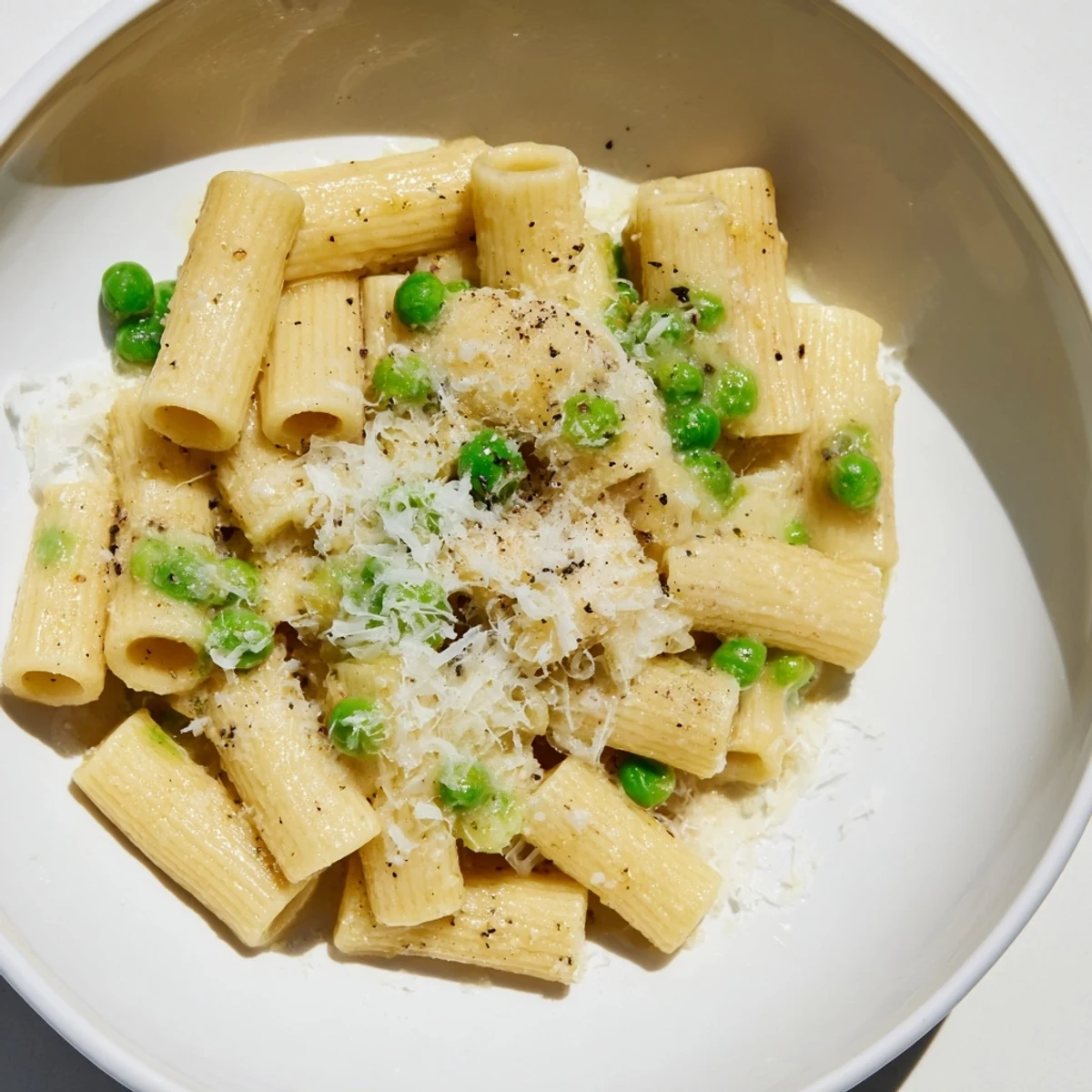 A plate of flavorful Garlic Butter Ditalini with fresh parsley, garnished and ready to eat.