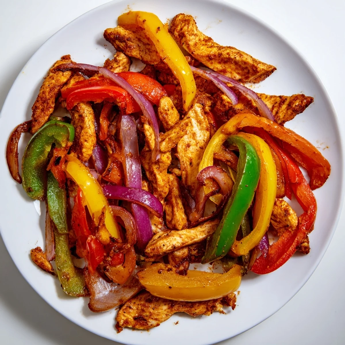 Homemade sheet-pan chicken fajitas served with fresh cilantro, a delicious and easy meal.