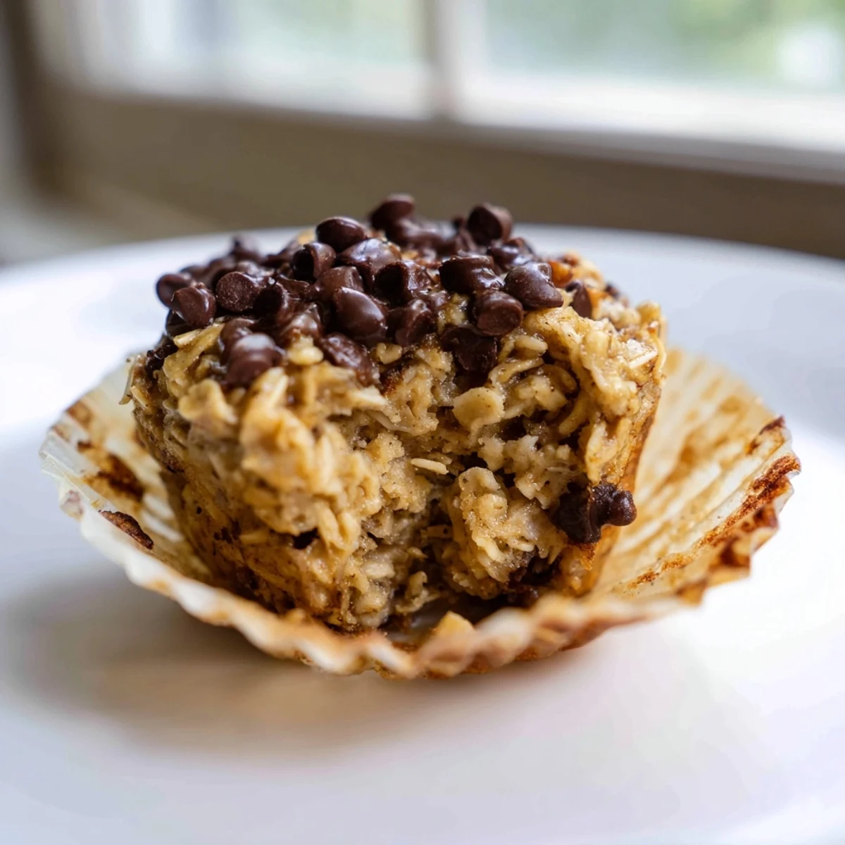 Golden baked oatmeal cups, chewy in texture, perfect for a quick and easy grab-and-go breakfast.