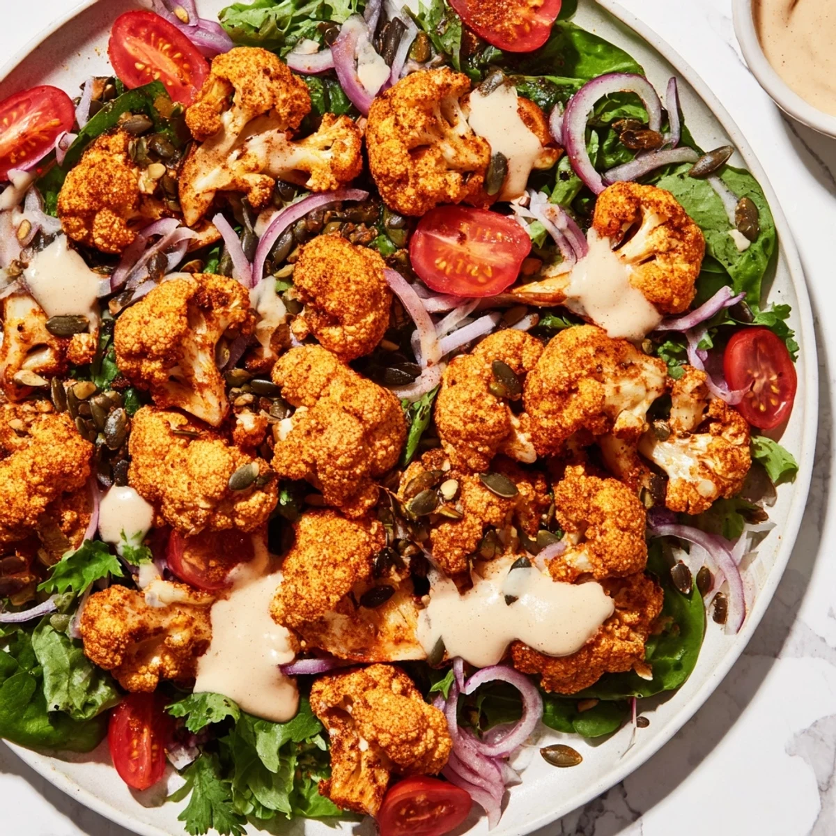 This delicious Crispy Cauliflower Salad is a light yet flavorful meal, perfect for lunch or dinner.