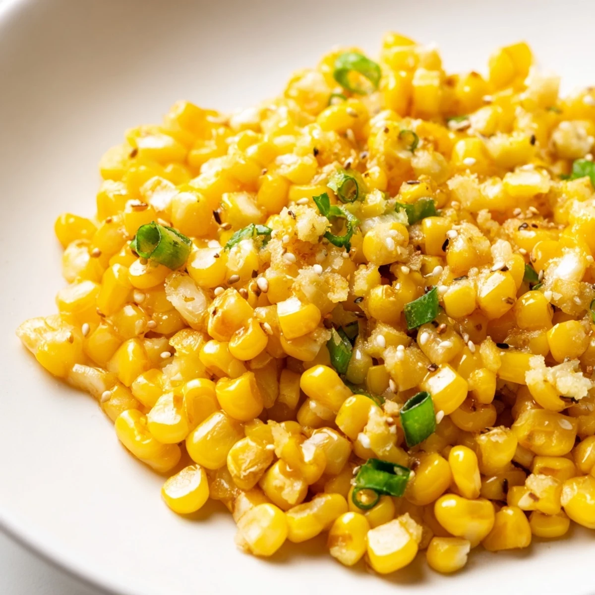 Golden, glistening Japanese Butter Corn kernels perfectly cooked for a delectable side dish.