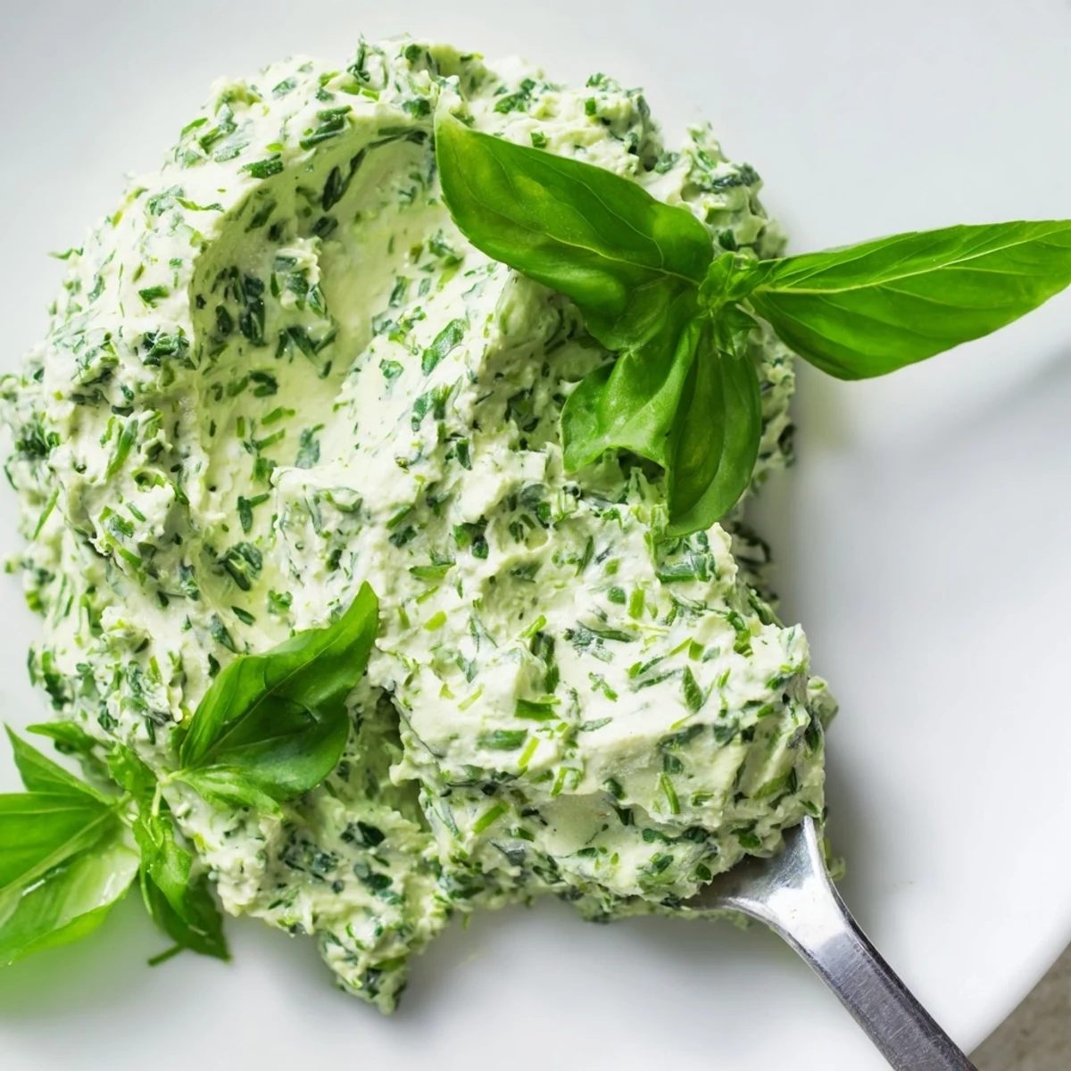 Homemade Green Goddess Salad Dip with a rich, herb-packed texture, paired with tortilla chips for dipping.