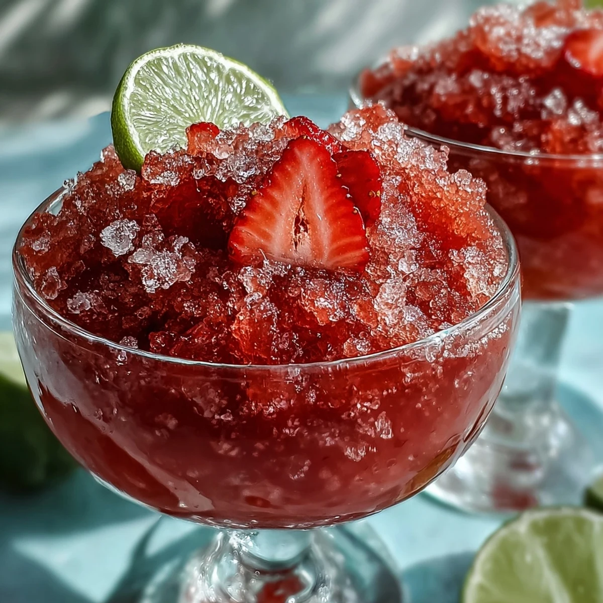 Refreshing Light Strawberry Daiquiri Slush With Lime
