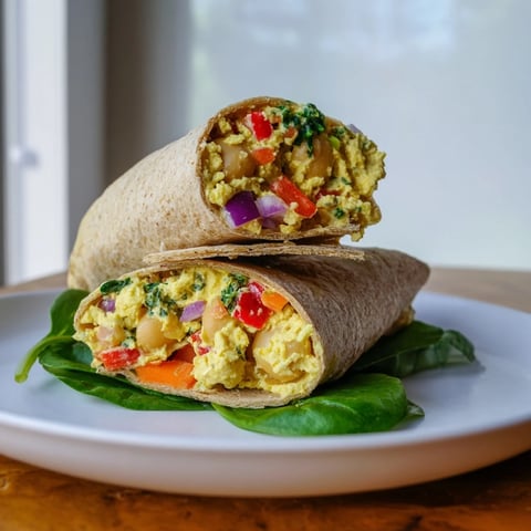 Creamy chickpea salad wraps loaded with fresh veggies, perfect for a quick and healthy lunch.