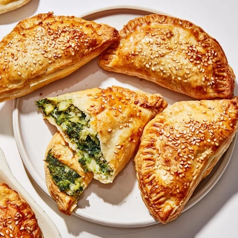 Golden, flaky Broccoli Cheddar Quiche-less Hand Pies with a creamy, cheesy broccoli filling.