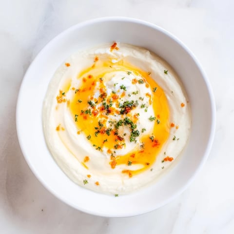 Creamy whipped ricotta dip swirled with hot honey, served alongside crunchy crostini slices.