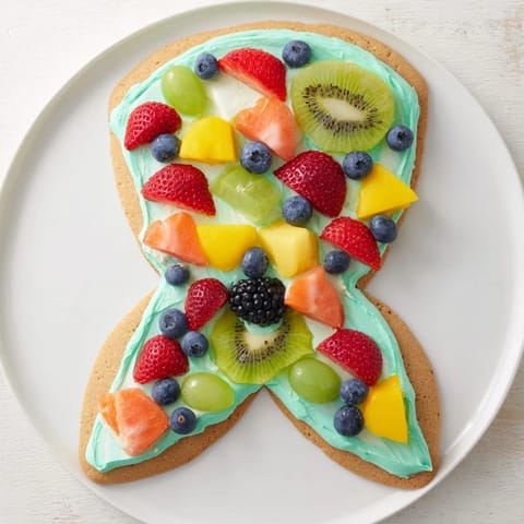 Mermaid Tail Fruit Pizza