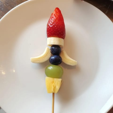 Rocket Ship Fruit Skewers