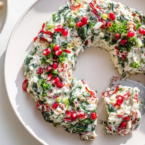 Red Pepper Spinach Wreath