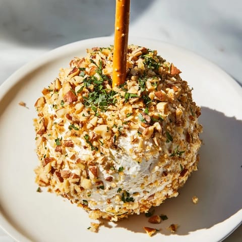 These creamy, bite-sized Champagne Cork Cheese Balls, rolled in herbs and nuts, look delicious.