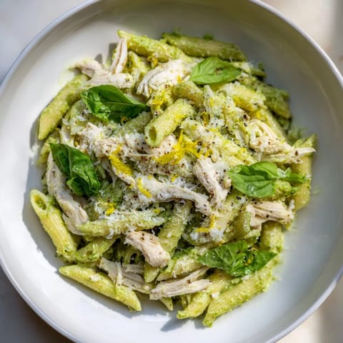 10-Minute Pesto Pasta Chicken
