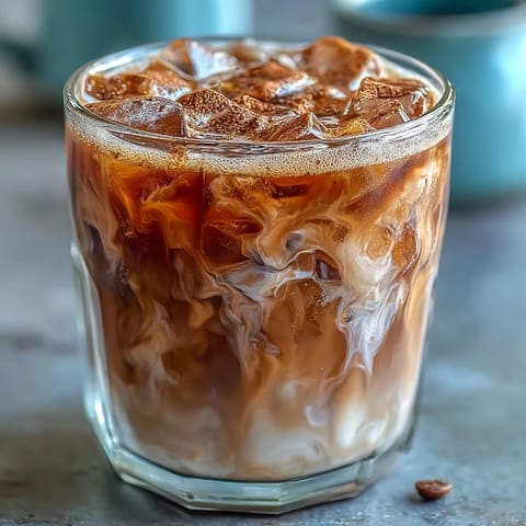 Iced Hojicha with Cinnamon