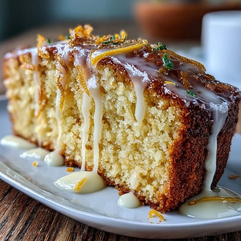 A moist limoncello pound cake with lemon glaze, infused with citrus zest and liqueur, perfect for spring dessert tables.  