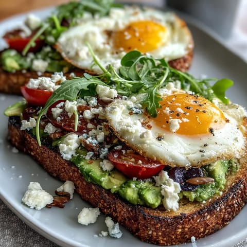 Spring Brunch Avocado Toast Board with Toppings, a vibrant spread of creamy avocado on sourdough with colorful radishes, cherry tomatoes, and microgreens.