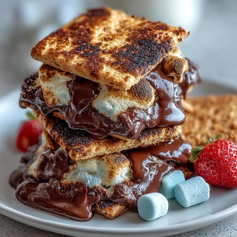 Golden-brown marshmallows melt over rich chocolate in this easy, crowd-pleasing Independence Day skillet dessert.