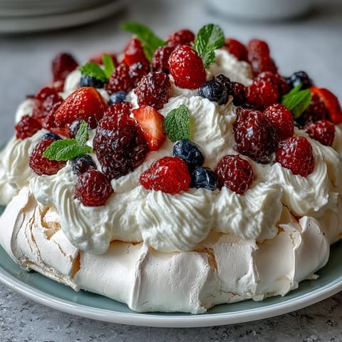 Pavlova Fresh Berries Cream