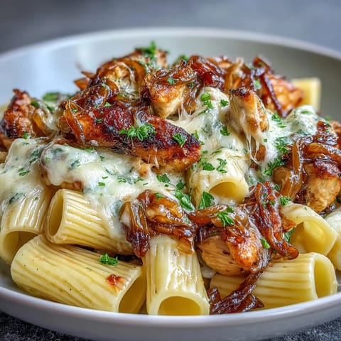 One-Pot French Onion Chicken Pasta