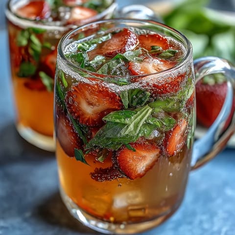 Strawberry Basil Lemonade Mocktail
