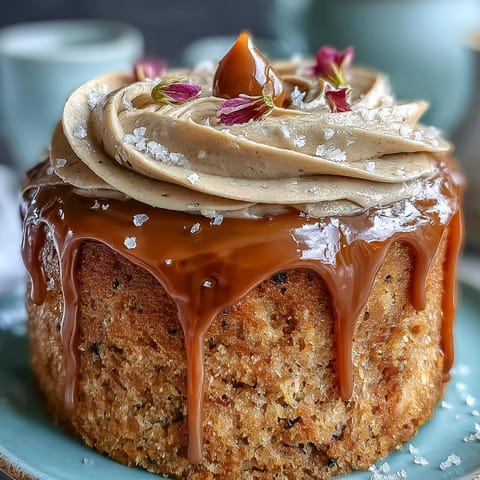 Taurus Cake: Floral Earth-Tone Butterscotch Layer Cake with silky buttercream and edible flowers.