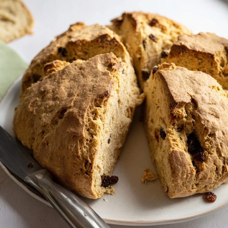 Rustic Classic Irish Soda Bread loaf cooling on a rack, perfect for afternoon tea.
