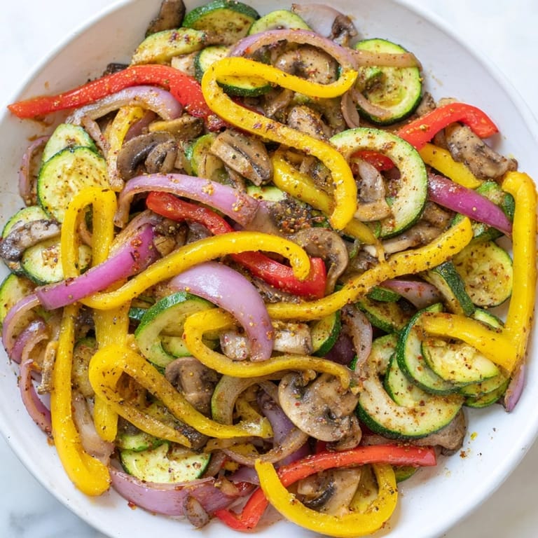 Golden-brown Veggie Skillet Fajitas, a flavorful vegetarian main dish, perfect for a quick dinner.