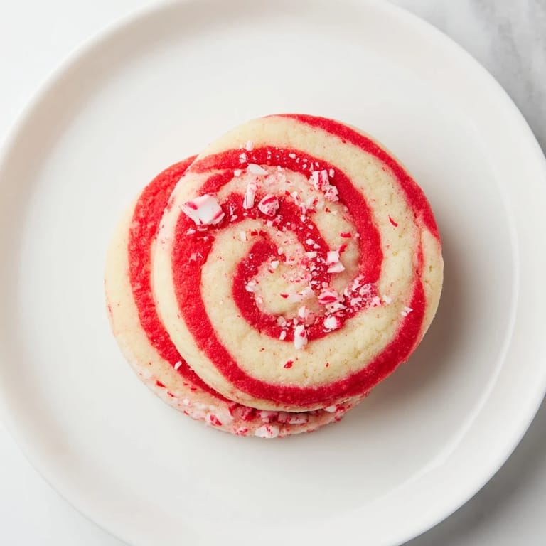 Close-up of baked Candy Cane Pinwheel Cookies with peppermint aroma, perfect for holiday gatherings.