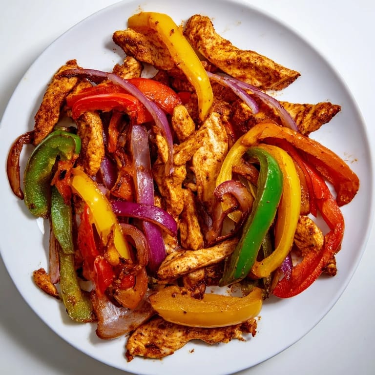 Homemade sheet-pan chicken fajitas served with fresh cilantro, a delicious and easy meal.