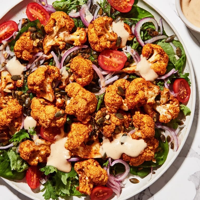 This delicious Crispy Cauliflower Salad is a light yet flavorful meal, perfect for lunch or dinner.
