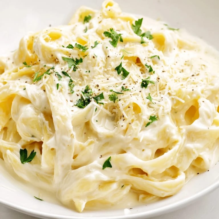 Smooth, flavorful Cottage Cheese Alfredo Sauce offers a high-protein, lighter alternative to classic recipes.