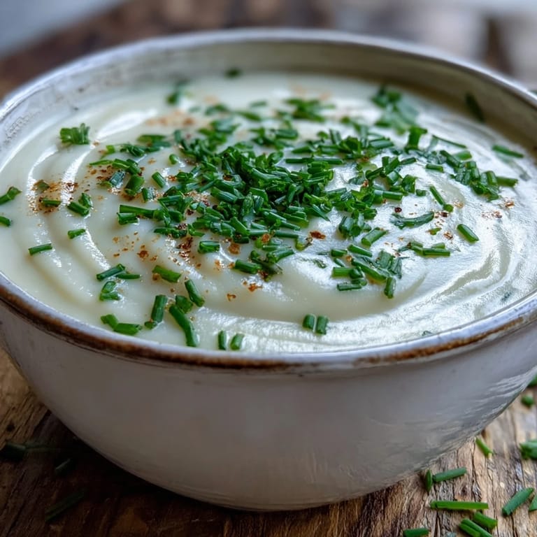 A rustic bowl of vibrant green Potato Leek Soup, featuring sautéed leeks and Yukon Gold potatoes on a wooden table.