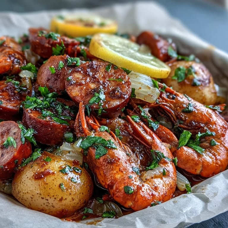 Easy Southern-style crawfish boil foil packets featuring tender seafood, smoky sausage, and buttery potatoes, perfect for backyard grilling and summer gatherings.