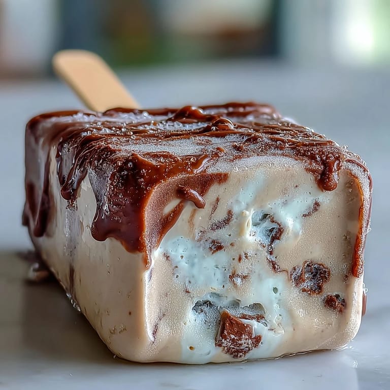Homemade frozen treats blending smooth vanilla bean and decadent fudge, ideal for coffee lovers seeking a refreshing dessert.  