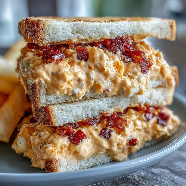 Southern-style pimento cheese tea sandwiches with crustless white bread, garnished with fresh parsley and ready for entertaining.