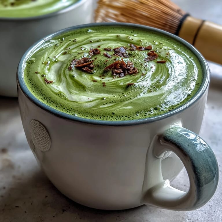 Enjoy this easy, dairy-free matcha oat milk latte, a wholesome and refreshing beverage.