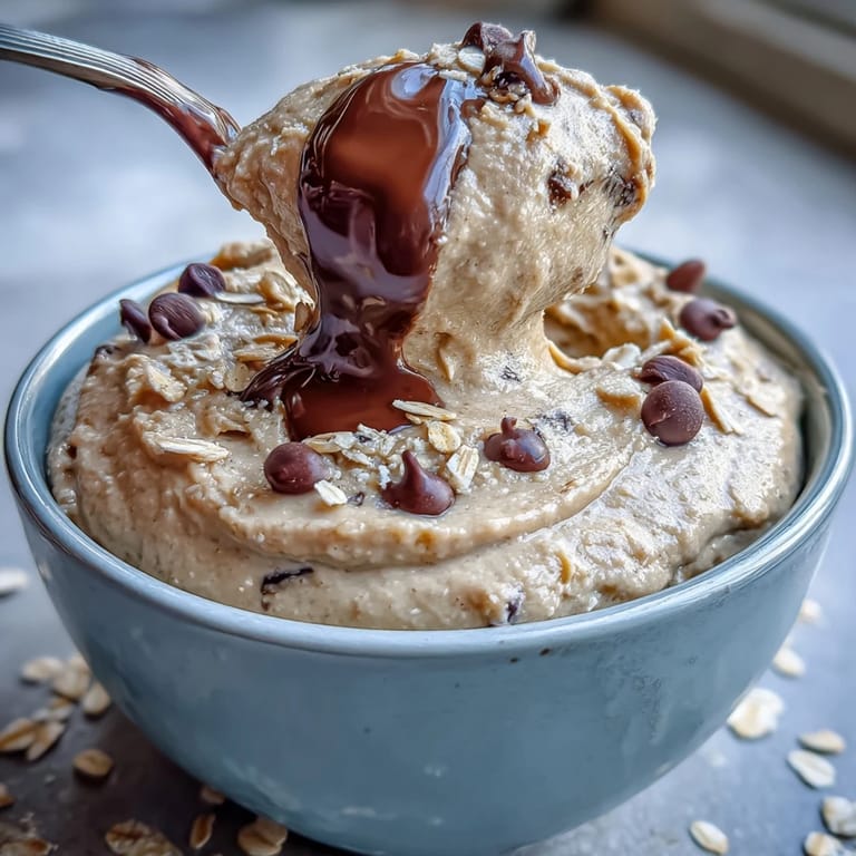 Satisfying no-bake Fiber-Packed Chickpea Cookie Dough Dip studded with rich chocolate chips.