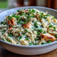 One-Pot Lemon Orzo Chicken Peas