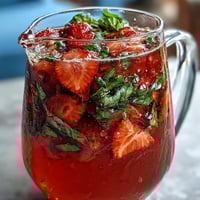 Strawberry Basil Lemonade Mocktail